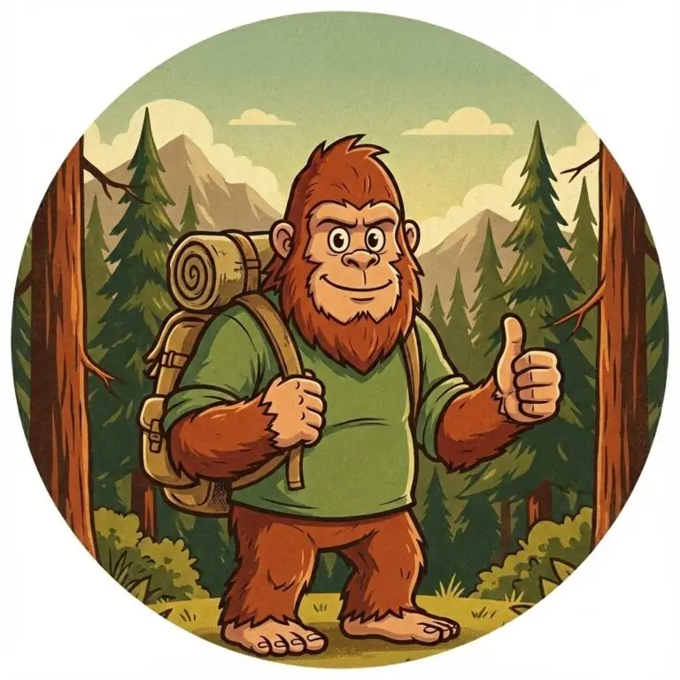 Bigfoot Bounce Houses retro mascot giving thumbs up - Grand Rapids Michigan